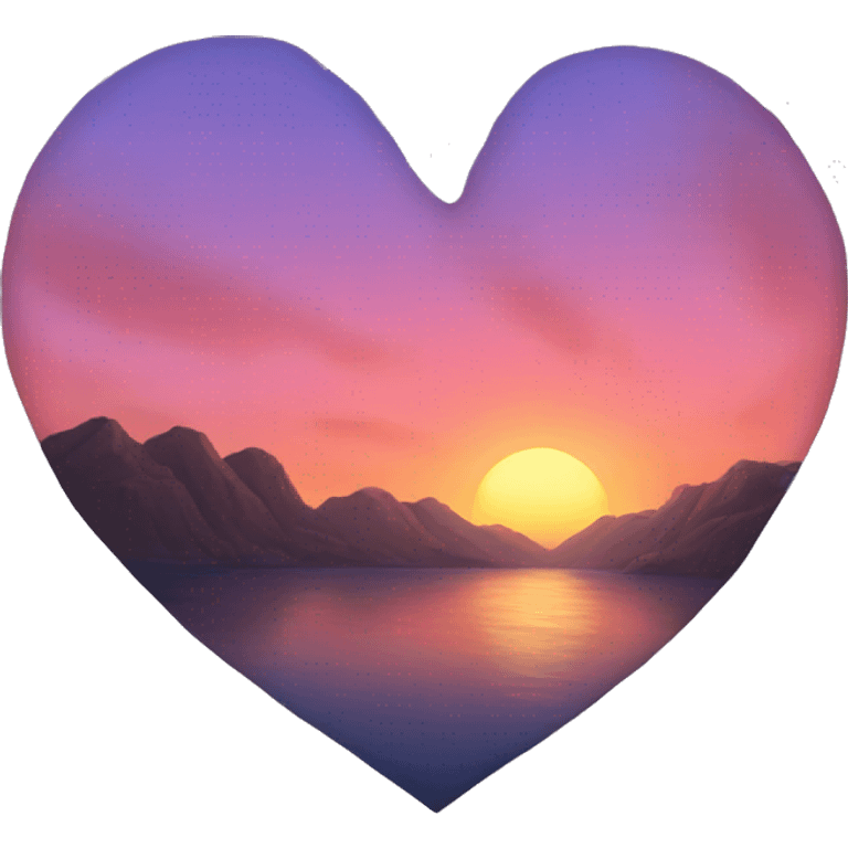 Sunset heart  emoji