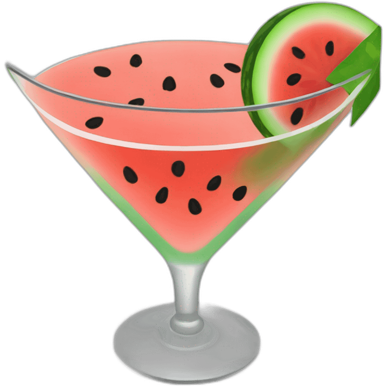 Watermelon martini emoji