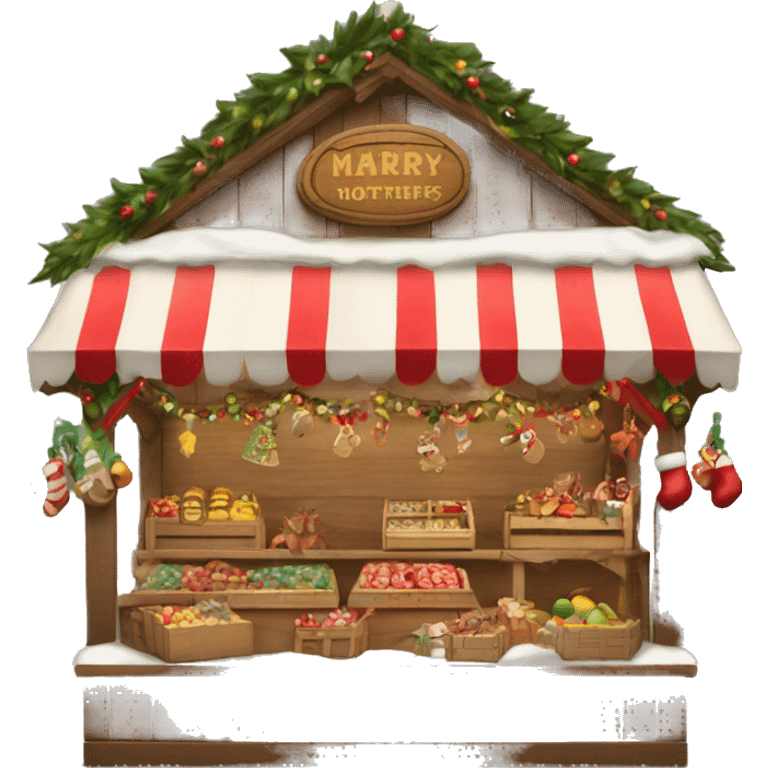 Christmas market booth emoji