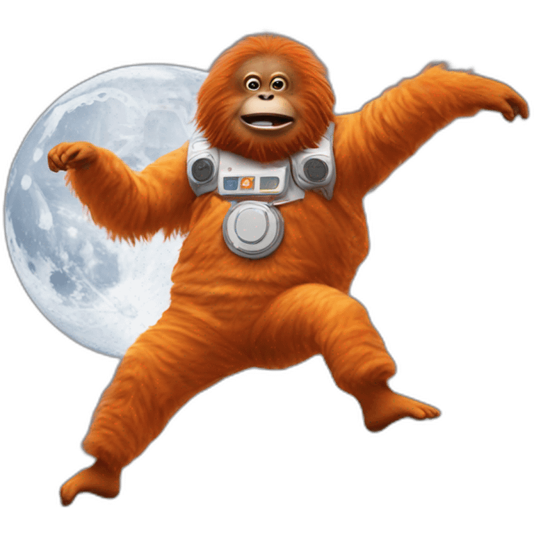 orang man dansing around on the moon emoji