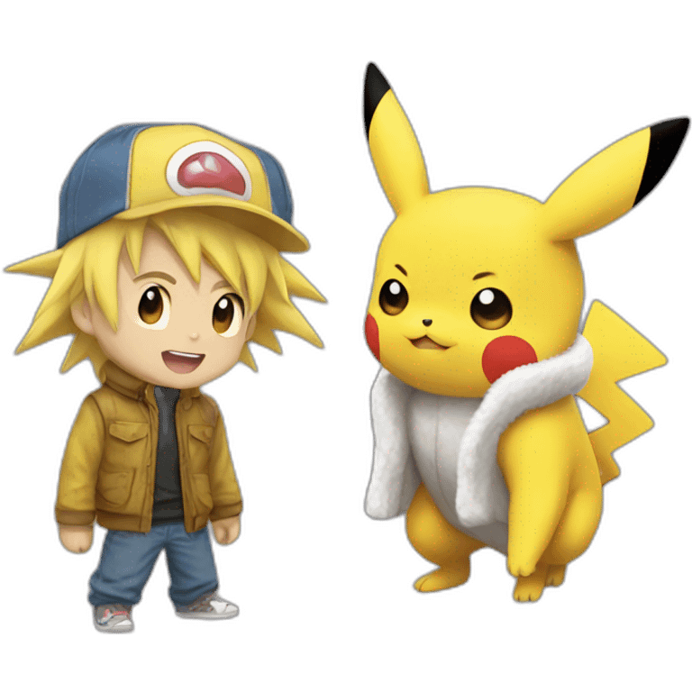 Pikachu and trunks  emoji