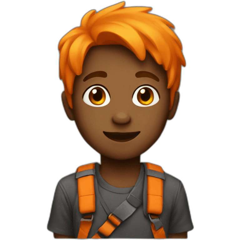 Boy with orange bondana emoji