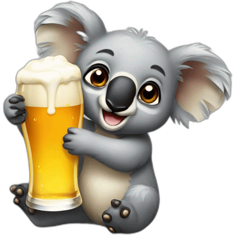 drinking beer Koalas emoji