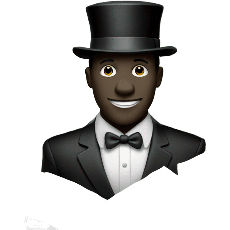 Black monopoly man on a pile of money  emoji