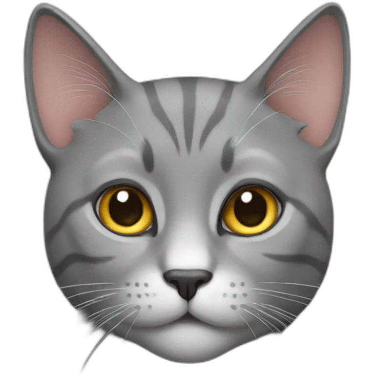 Grey cat emoji