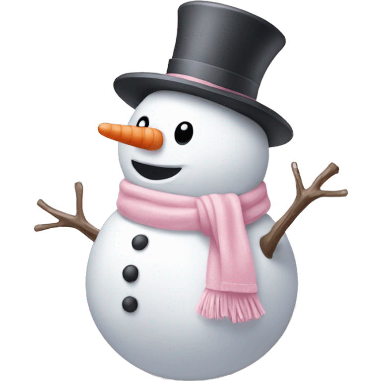 cute light pink snowman emoji