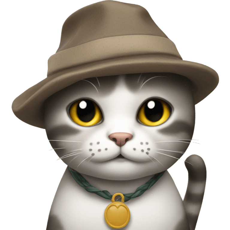 Gato con gorro emoji