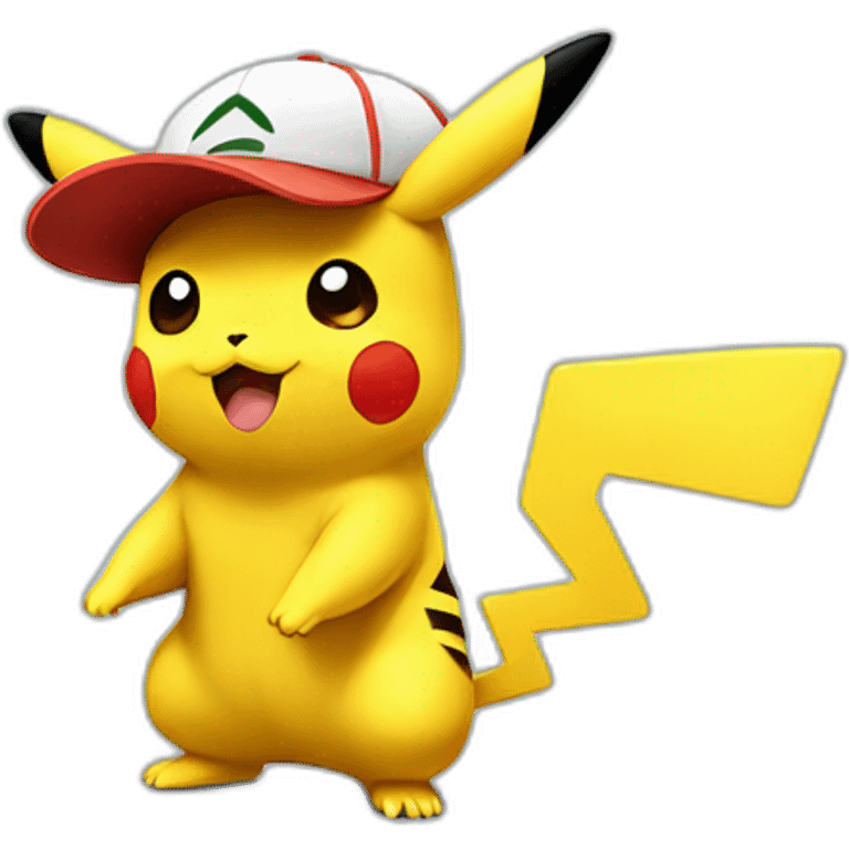 Pikachu with cap emoji