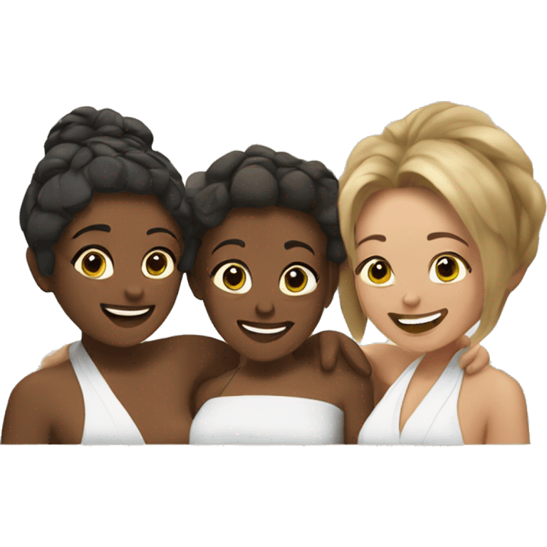 three friends at the spa emoji