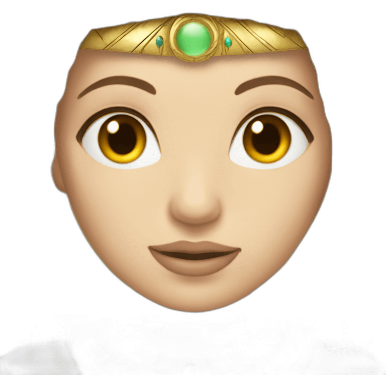 Cleopatra with blonde hair and white skin emoji