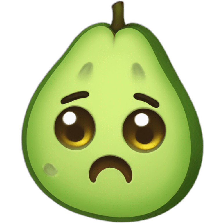 Crying avacado emoji