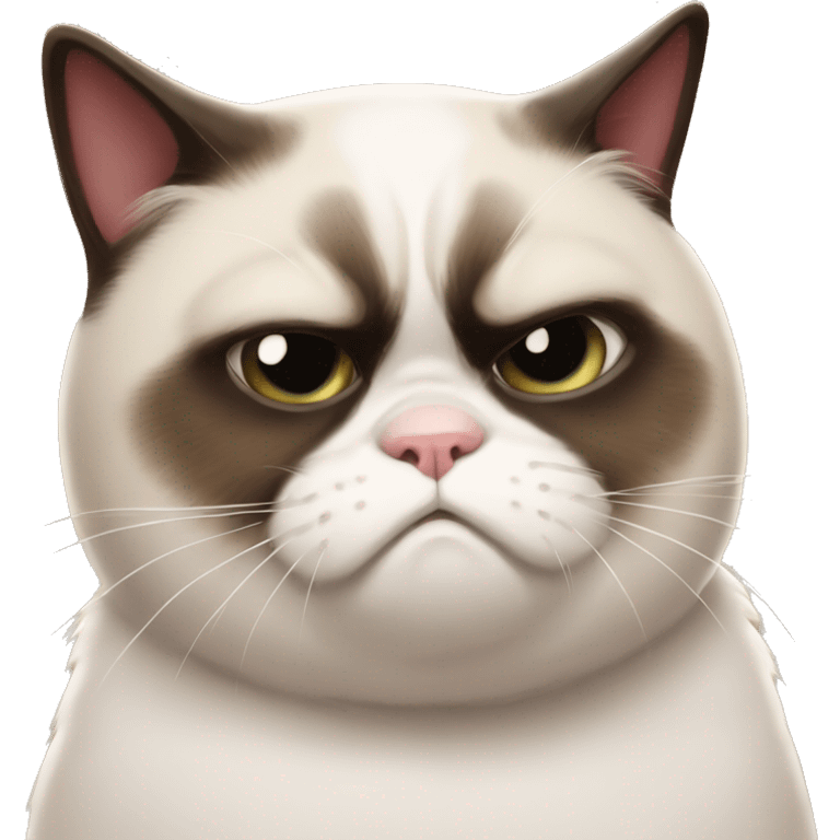 Grumpy cat but chonky   emoji