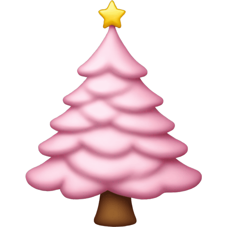 Light pink Christmas tree emoji