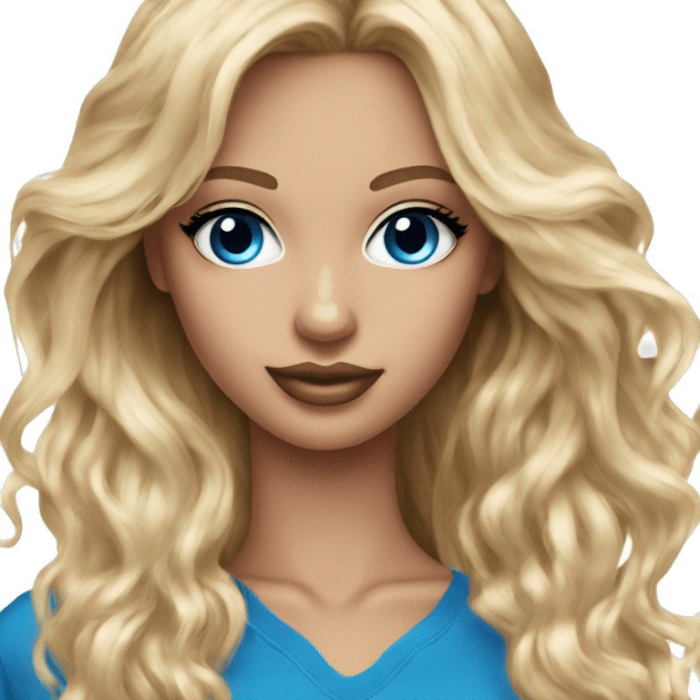 Realistic victoria secret model blonde blue eyes  emoji