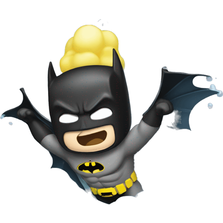 Batman showering emoji