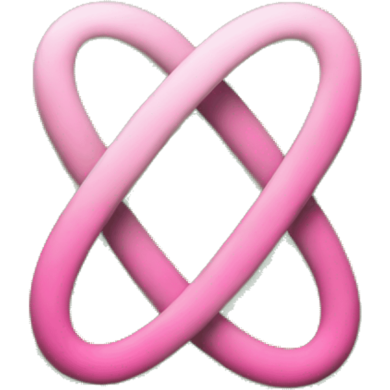 Green and pink infinity symbol emoji