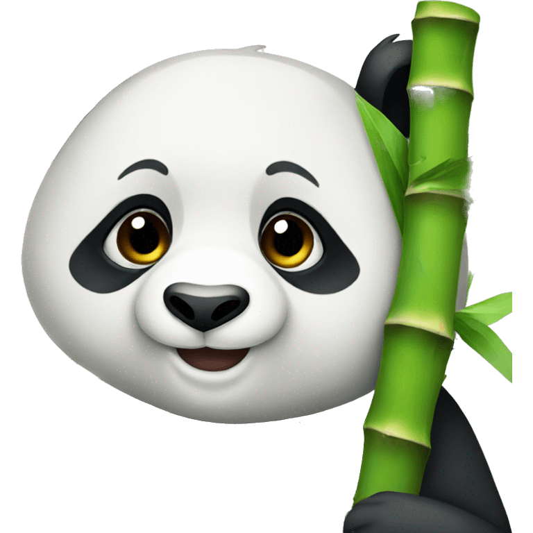 Panda eating bamboo emoji