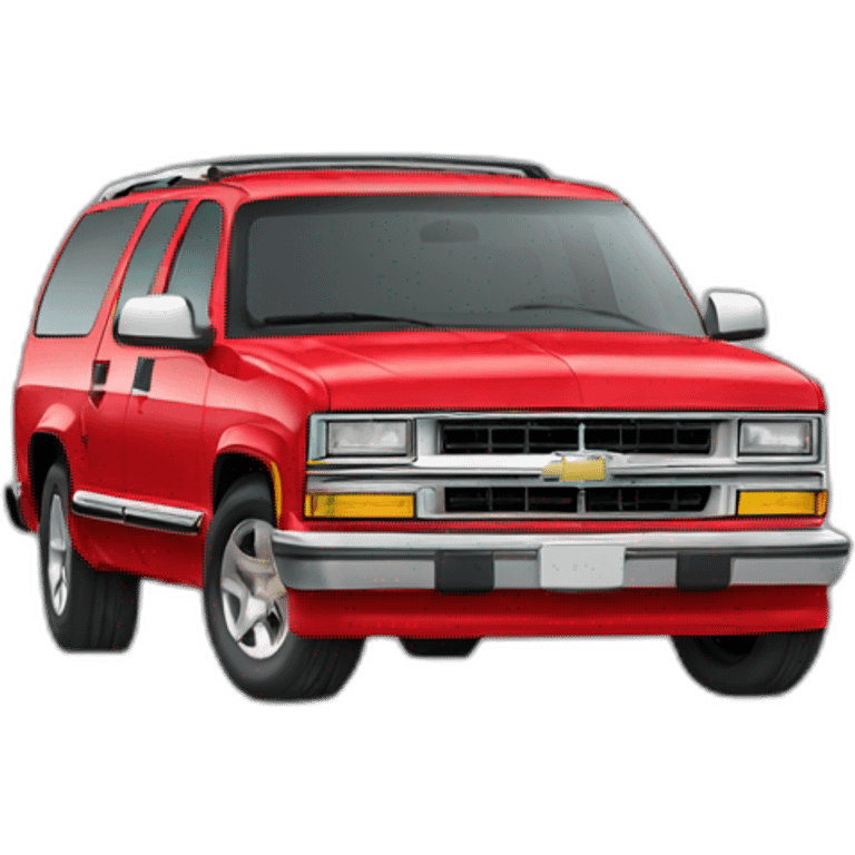 1997 Chevy suburban, painted red emoji