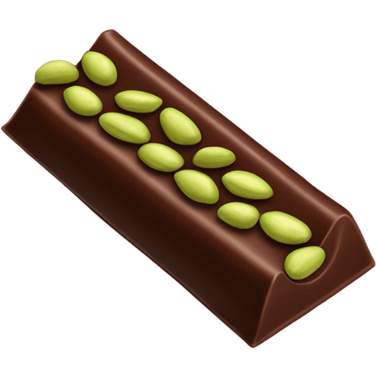 chocolate bar with pistachio filling emoji