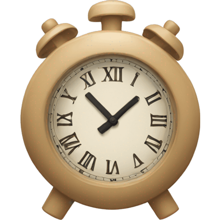 beige clock emoji