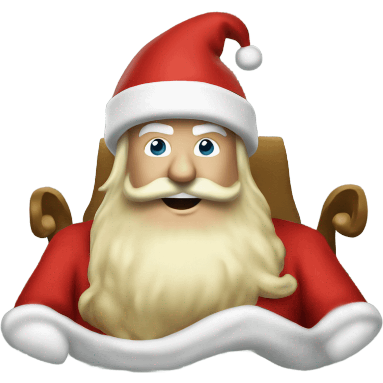 Donald Trump as Santa Claus on his sleigh  emoji