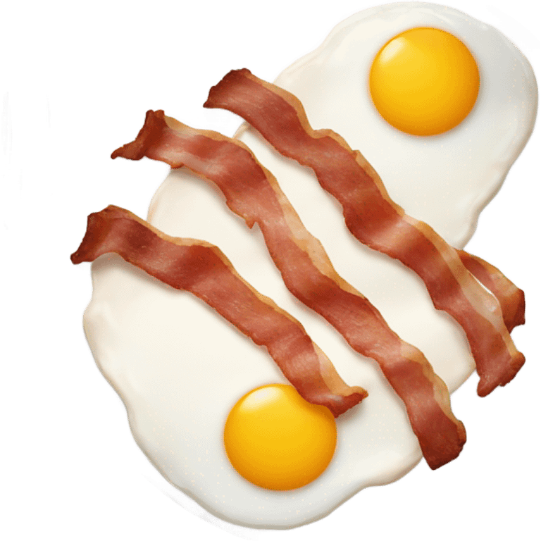 Bacon eating eggs emoji