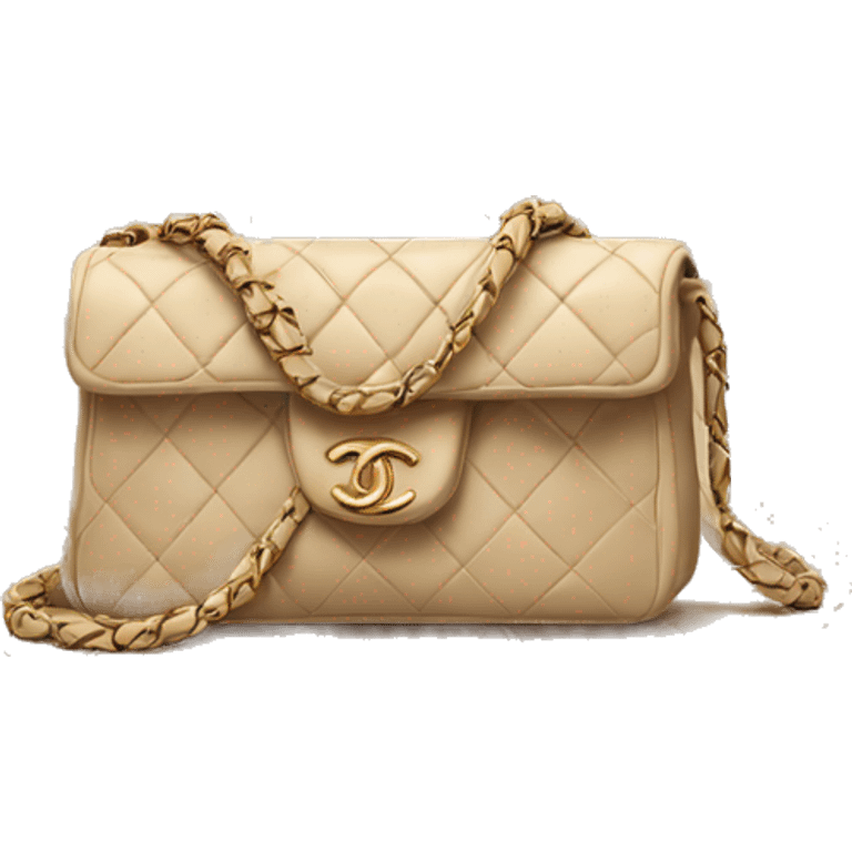 Chanel bag beige emoji