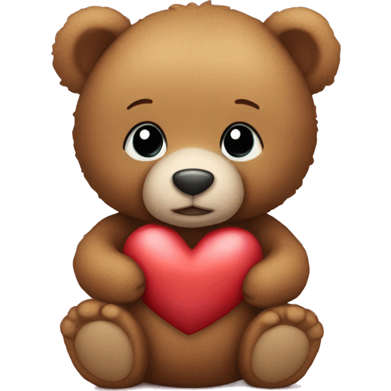 Teddy bear with heart  emoji