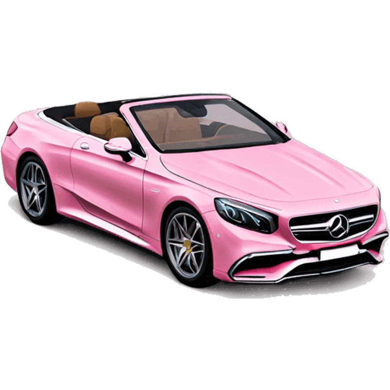 Mercedes s 63 amg Cabrio in light pink  emoji