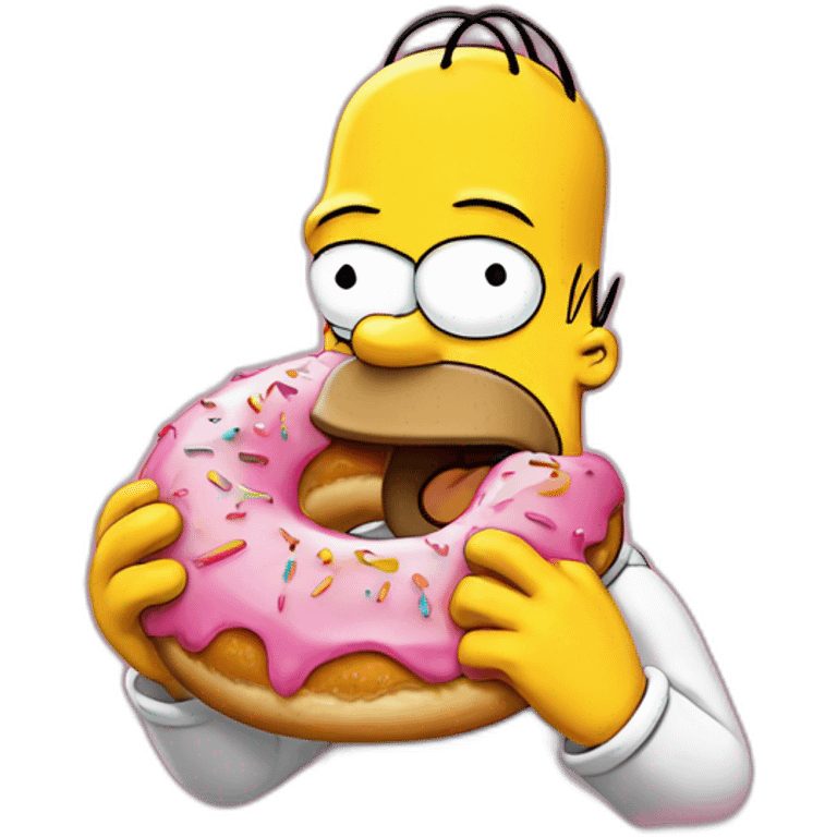 Homer simpson eat a donut emoji