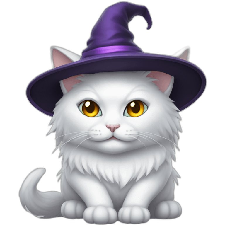 witch white cat emoji