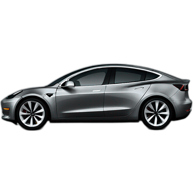 Gray Tesla Model 3 emoji