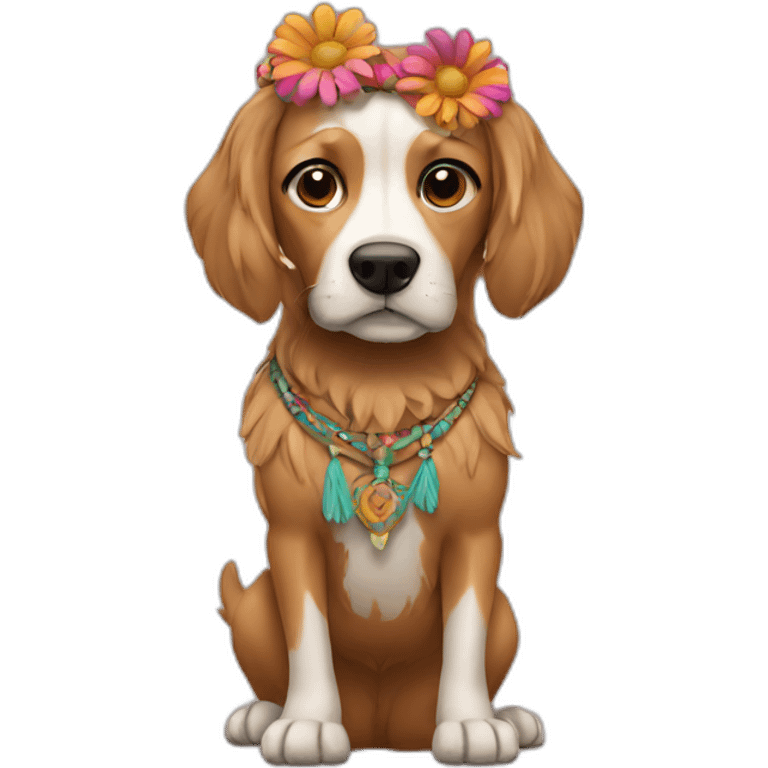 dog-hippie emoji