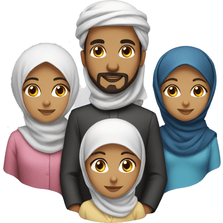 Muslim family of 5 emoji