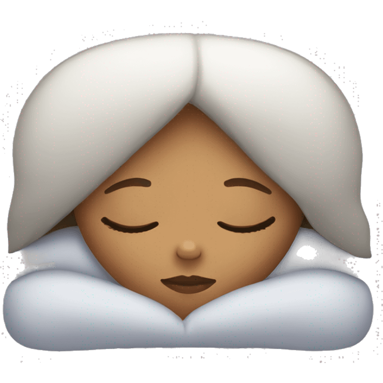 light skinned girl sleeping  emoji