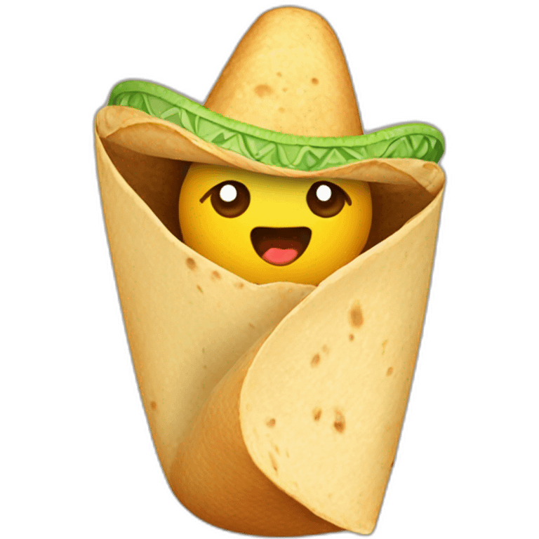 burrito con sombrero emoji