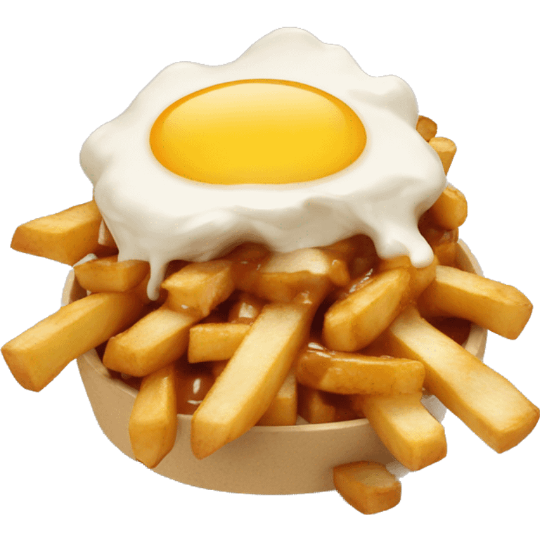 Poutine qui mange une poutine emoji