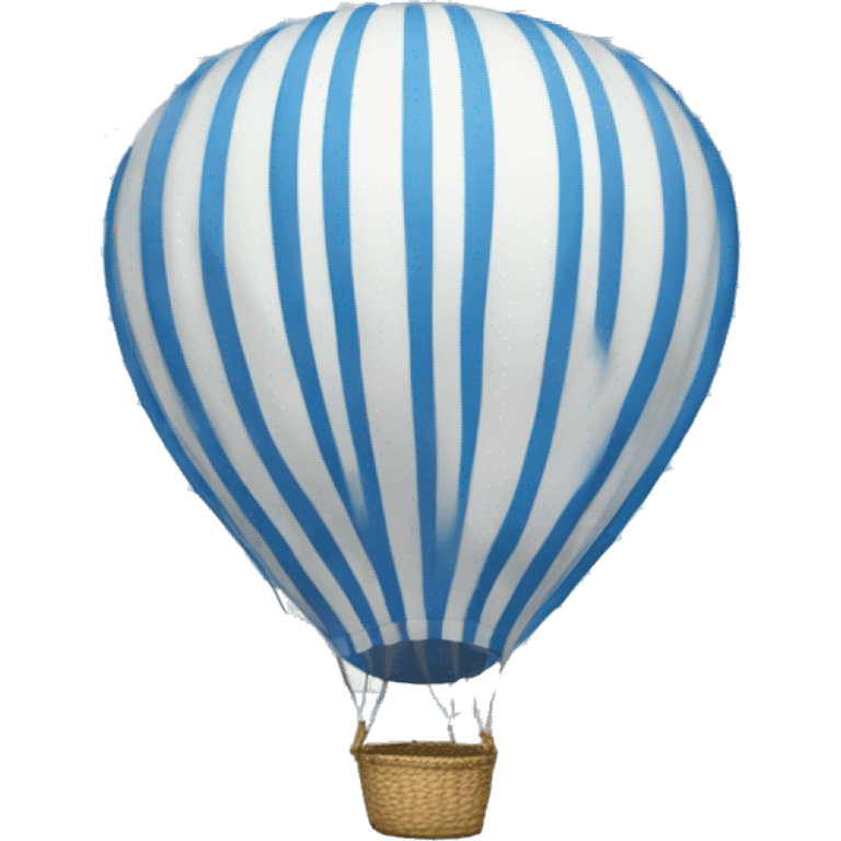 hot-air balloon blue and white striped emoji emoji