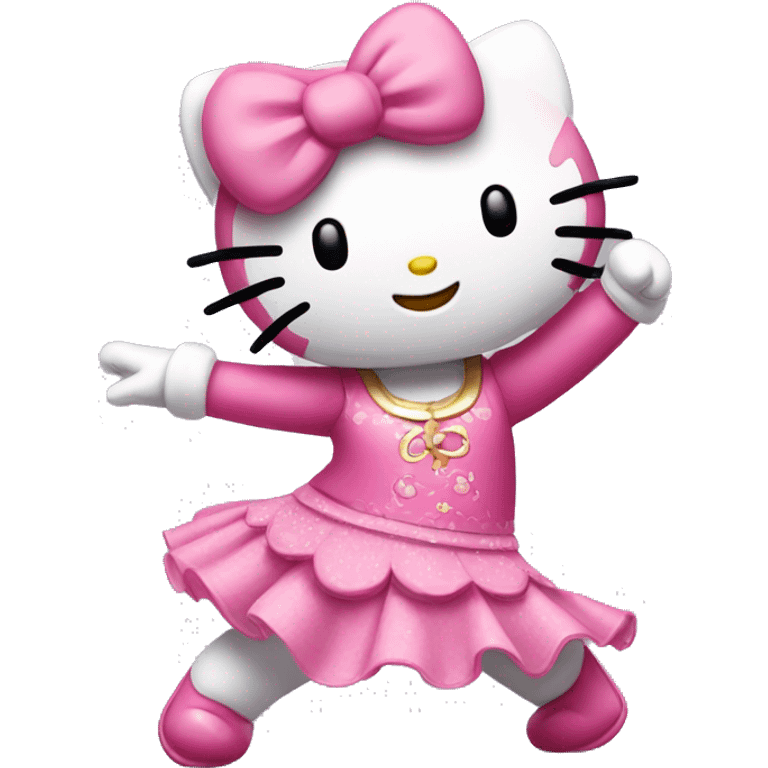 Hello kitty dancing emoji