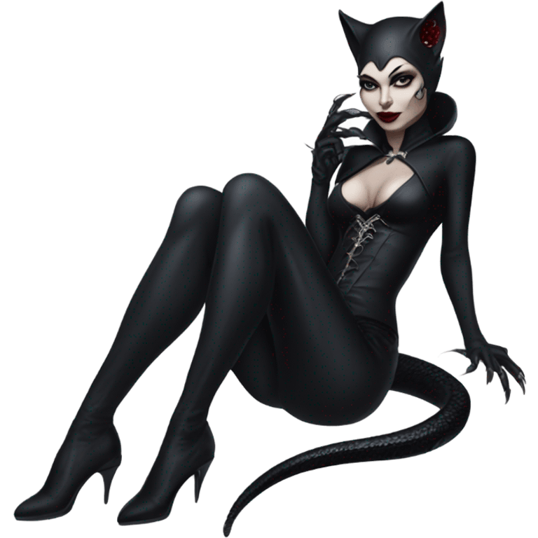 gothic vampire catwomen full body snakes emoji