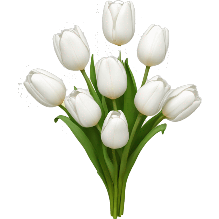 white tulip bouquet  emoji