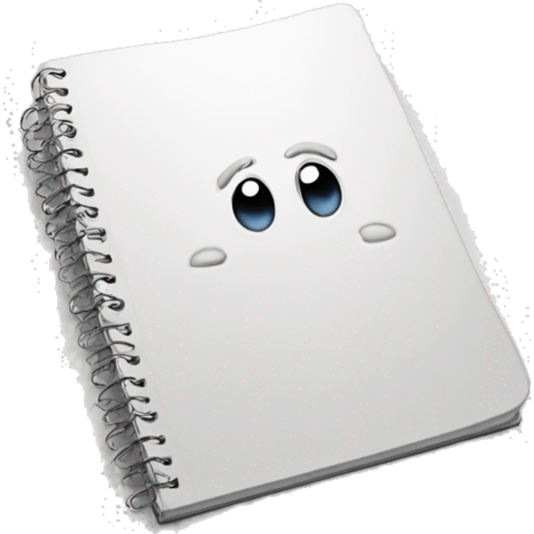 realistic-white-notebook emoji