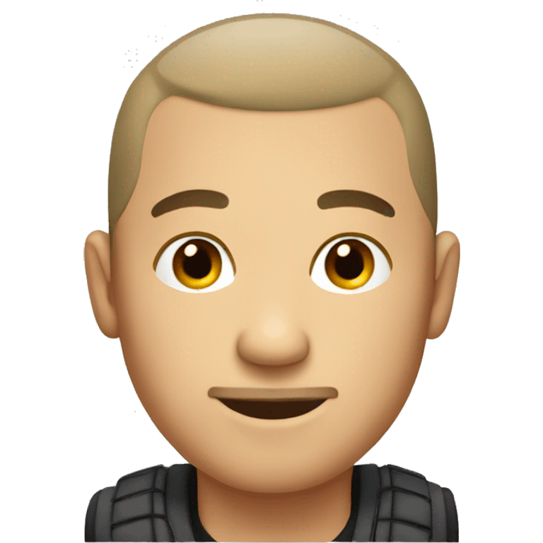 male portrait with buzz cut emoji