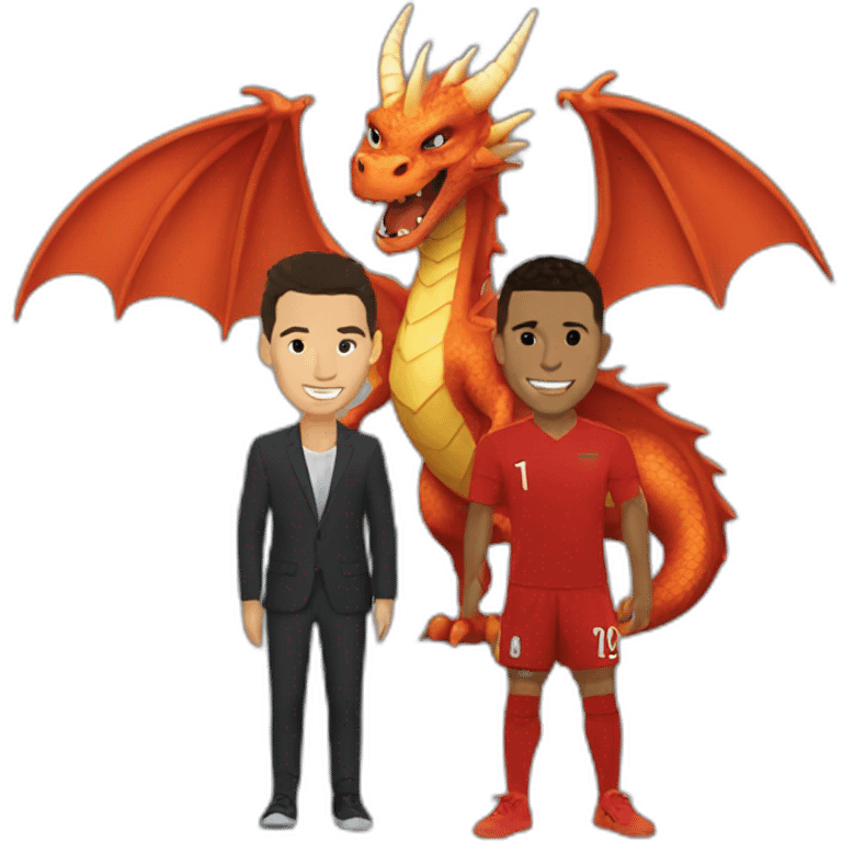 dragon meet Ronaldo  emoji