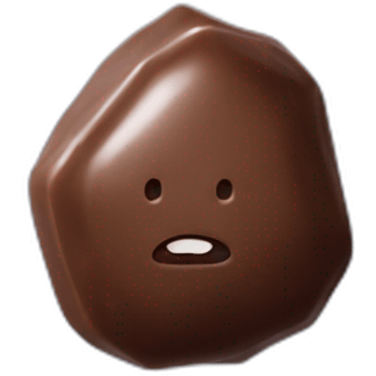 Chocolate moonrock candy emoji