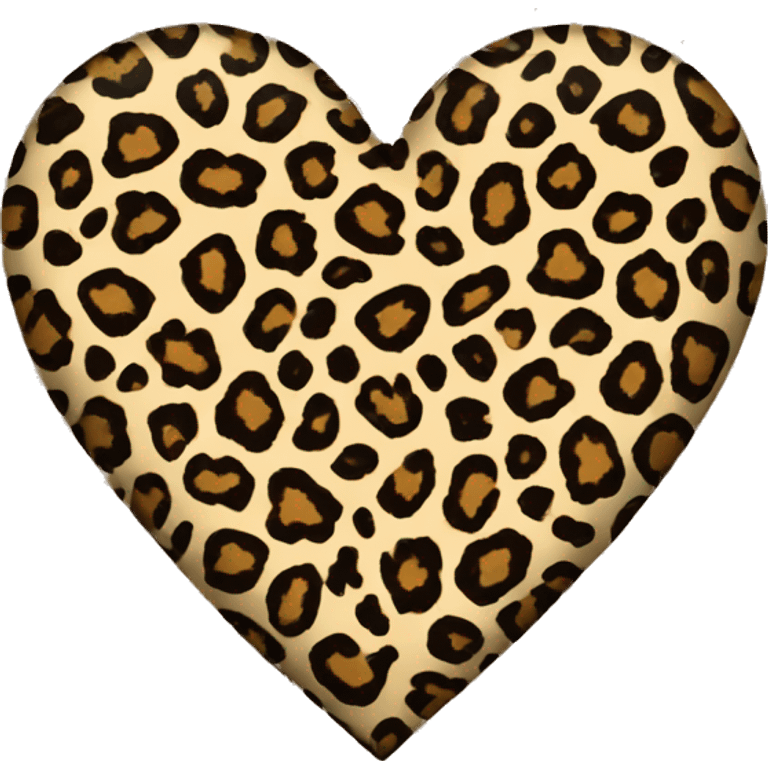 Leopard print heart emoji