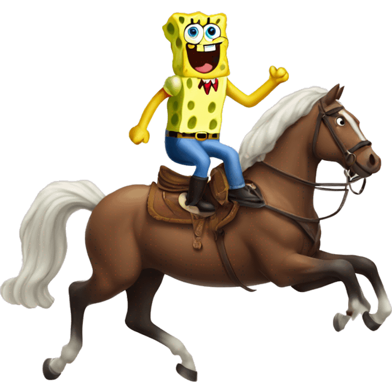 SpongeBob riding a horse emoji