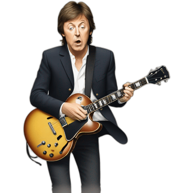 Paul McCartney play guitar emoji