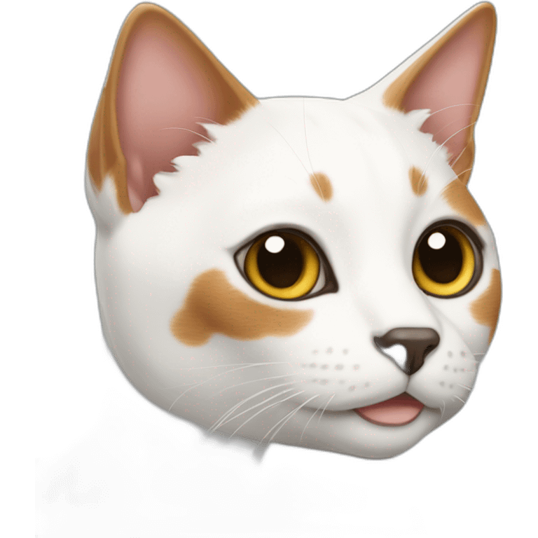 Japanese bobtail cat angled emoji