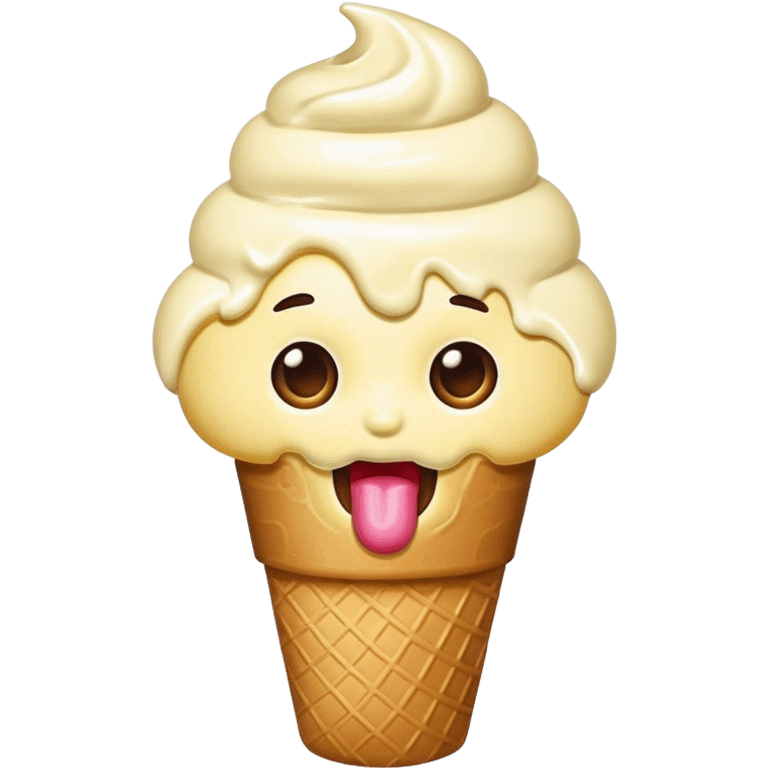 Wojack eating ice cream emoji